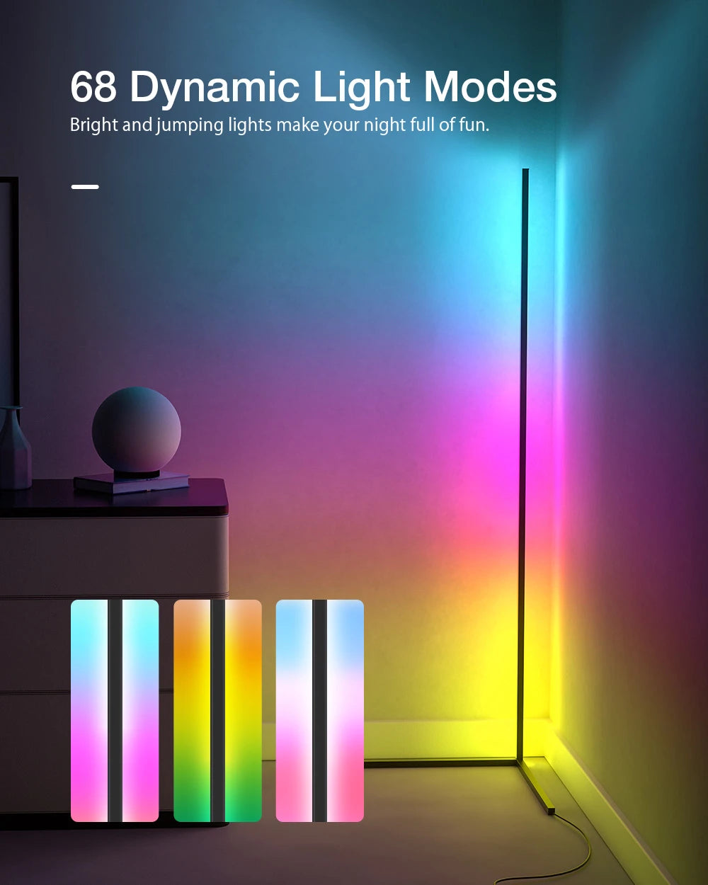 AirFlow Corner Floor Lamp - Artistic Modern Design