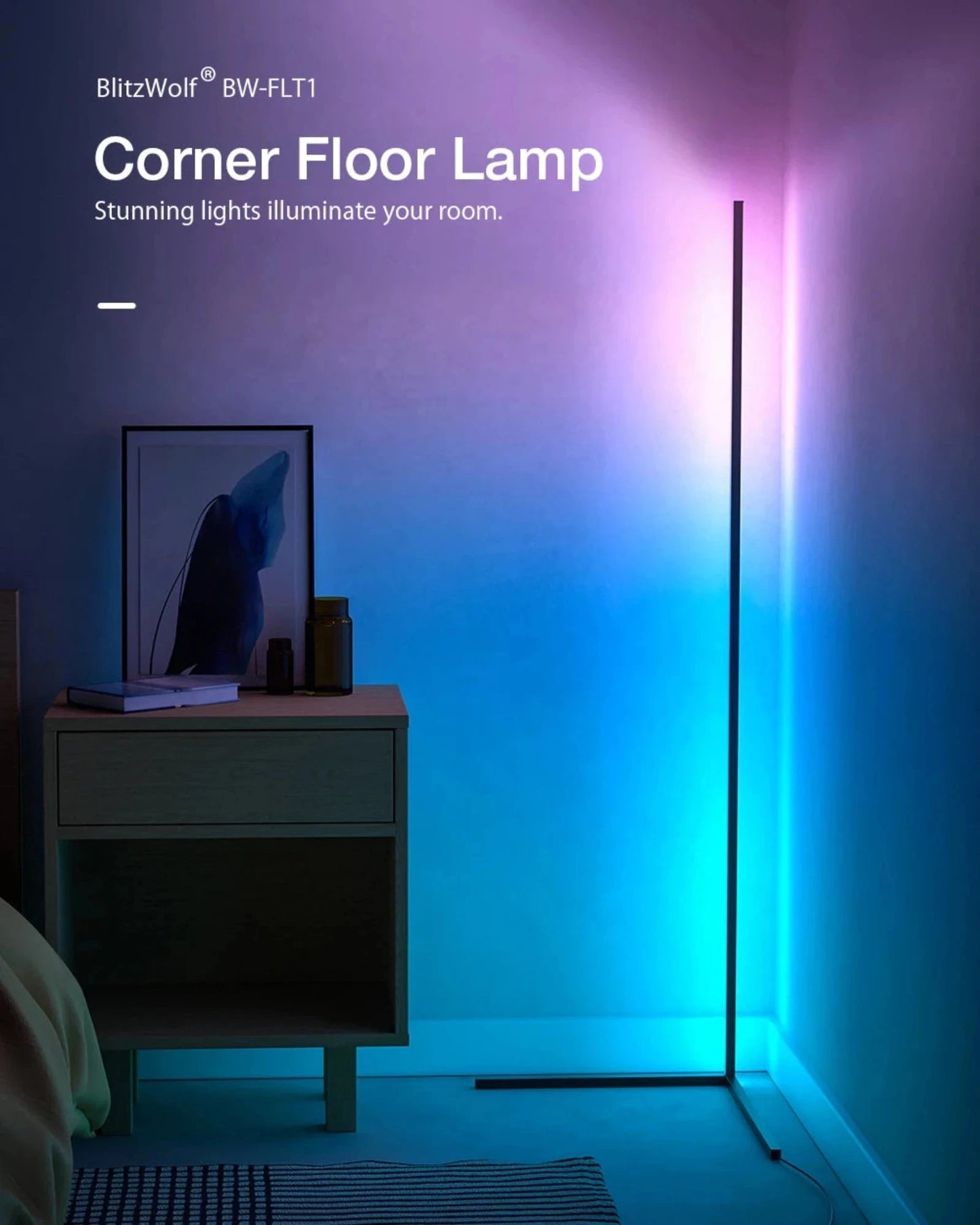 AirFlow Corner Floor Lamp - Artistic Modern Design