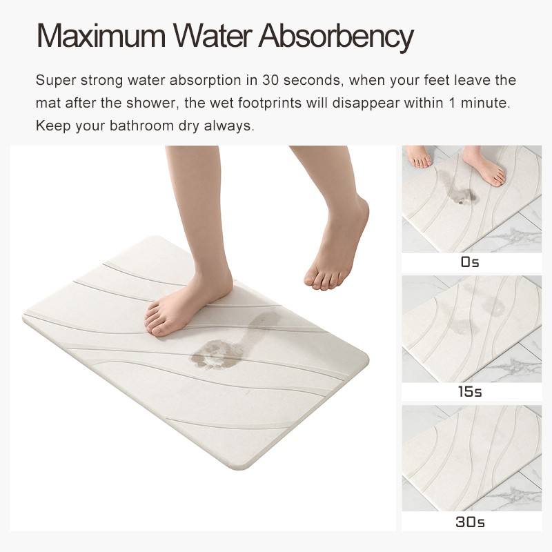 Stone Bath Mat, Ultra-Absorbent, Secure Grip, Eco-Friendly